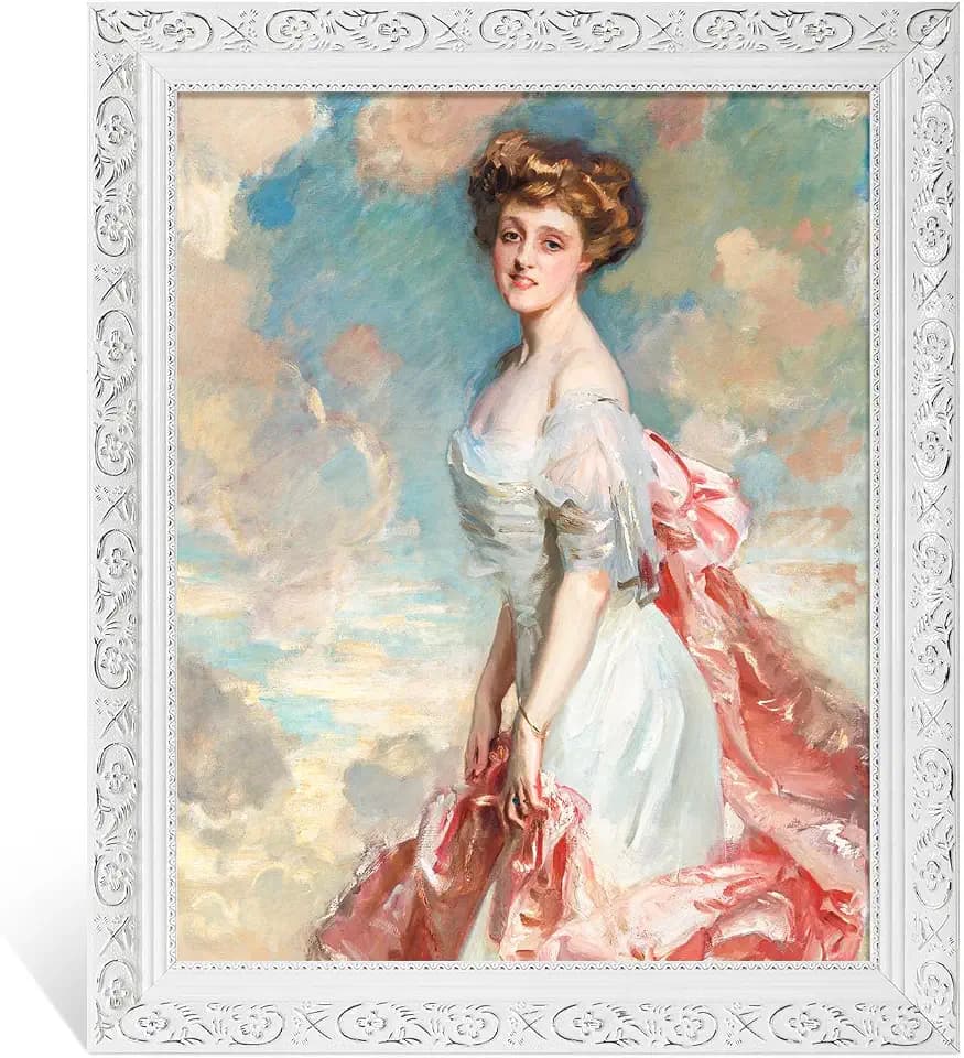 Solid Wood Open Back Canvas Frame for 11x14 Paintings Prints,White