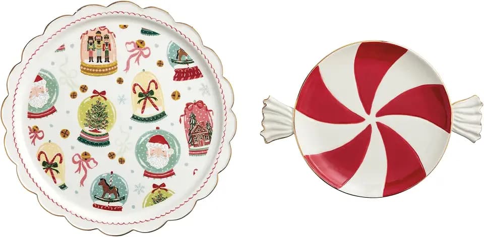 Mud Pie Christmas Christmas Candy Platter Set