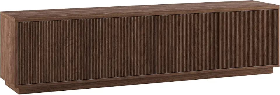 Henn&Hart 79" TV Stand for TVs up to 85", Medium Walnut