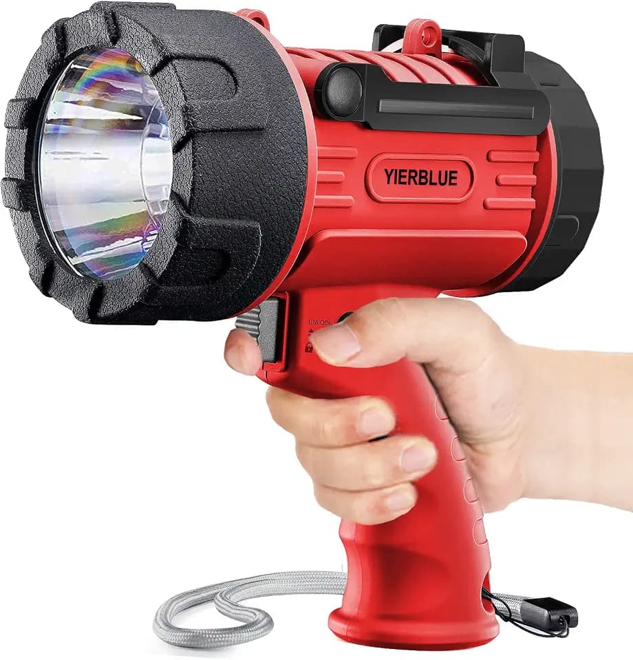 YIERBLUE Rechargeable Spotlight Flashlight with High Lumen LED