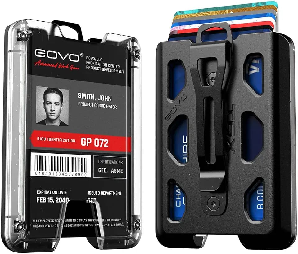 GOVO T6X Badge Holder/Wallet Vertical Version, Holds 1-8 Cards