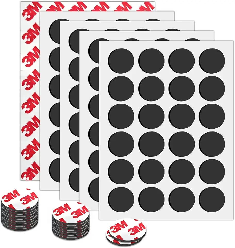 Round Magnet Sticker with Self Adhesive Backing,120Pcs Magnetic Dots Circle 1.2",Thickness 80Mil Sticky Magnet,Peel and Stick Sticker Magnets Cards/Picture/Poster/Crafts on Fridge/Classroom