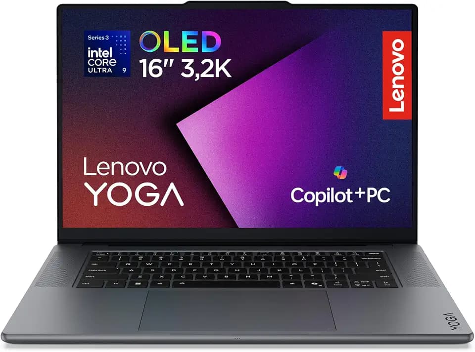 Lenovo Yoga Pro 9i Aura Edition | Laptop | Intel Ultra 9 | 32GB | 1TB | CoPilot+PC|16"3.2K Tandem OLED Display|Touch|Intel Core Ultra 9 386H|32GB RAM|1TB SSD|NVIDIA RTX 5060|QWERTZ|Windows 11|Grau