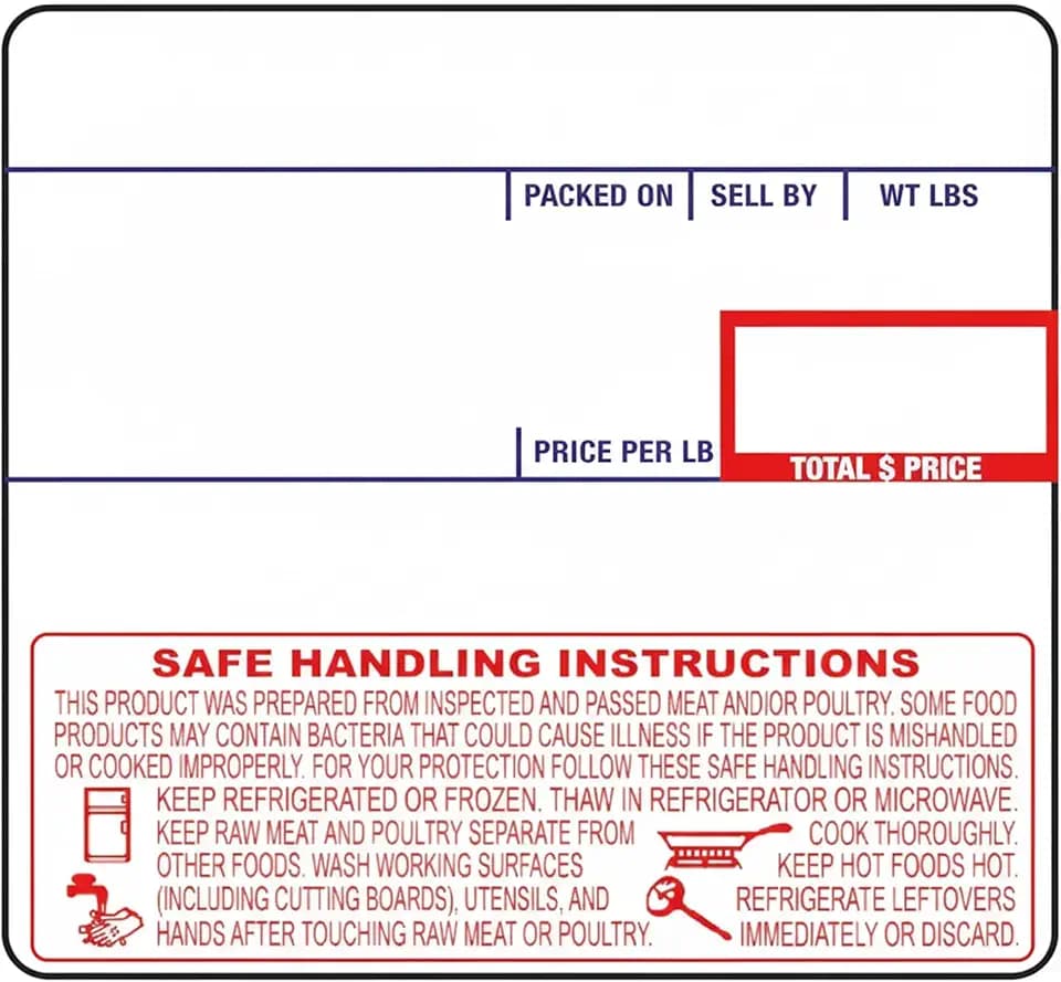 Scale Labels 8040, Printing Scale Label, 58 x 60 mm, 12 Rolls Per Case