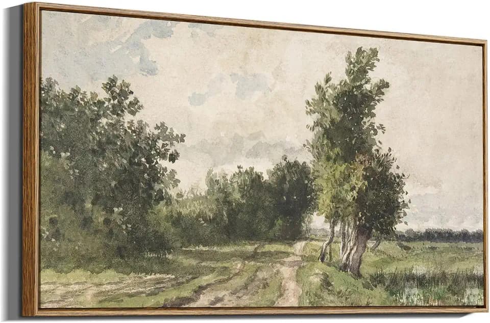 ARPEOTCY Extra Large Framed Wall Art, Meadow Farmhouse Decor, 20x40inch