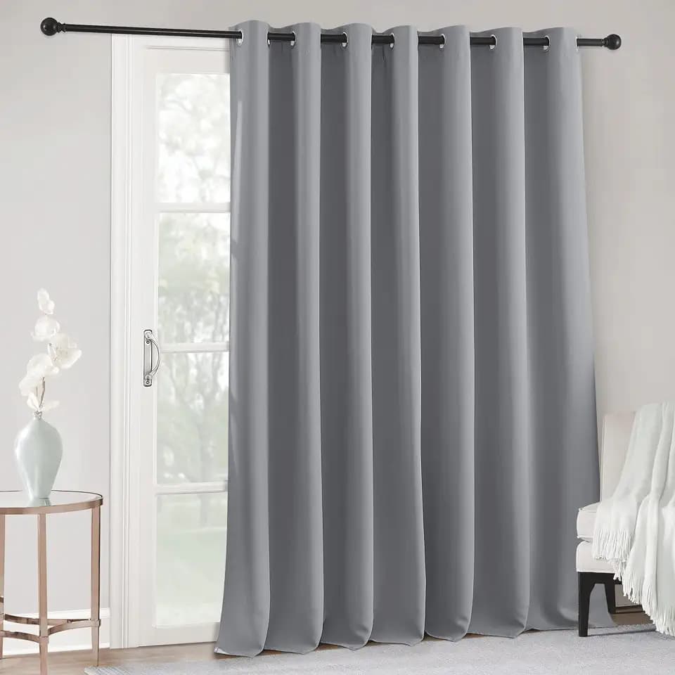 RYB HOME Blackout Room Divider Curtain for Sliding Glass Doors, Privacy