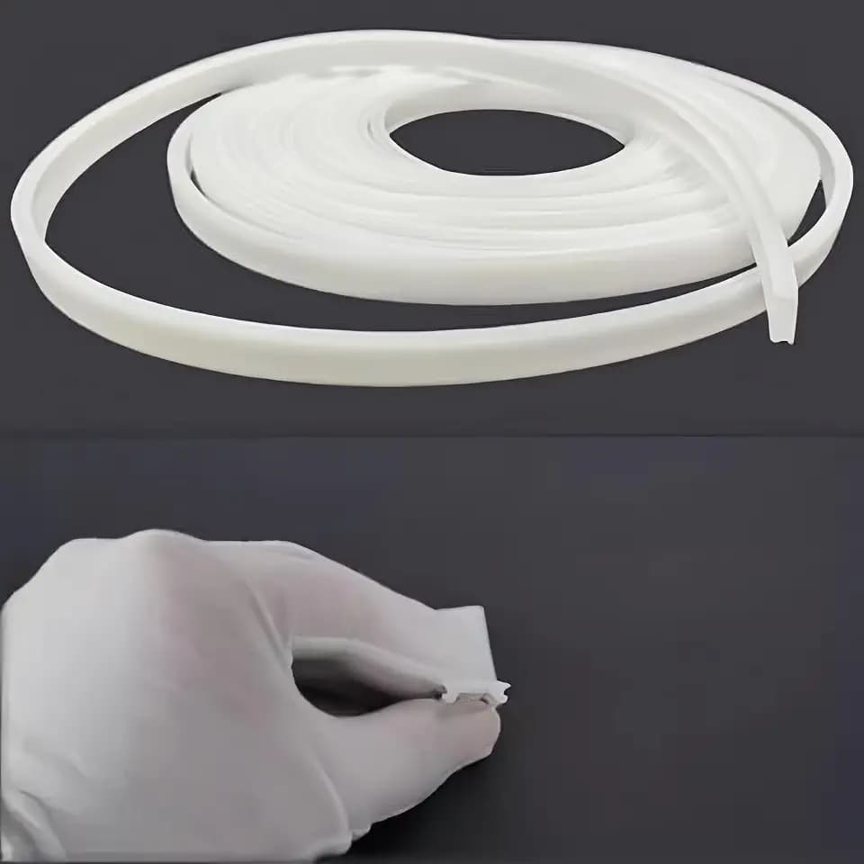 16.4Ft/5M Silicone LED Cover, Alumium Profile Silicone Channel Diffuser Flexible PC Lampshade Line for Strip Lights, Ceiling Lamp, Under Cabinet Cover Replaceable Installation (16mm)