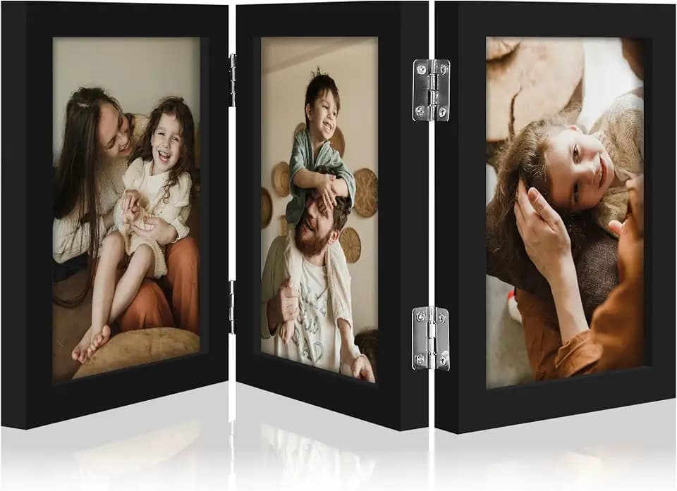 decorUhome Black Triple 4x6 Picture Frame Vertical