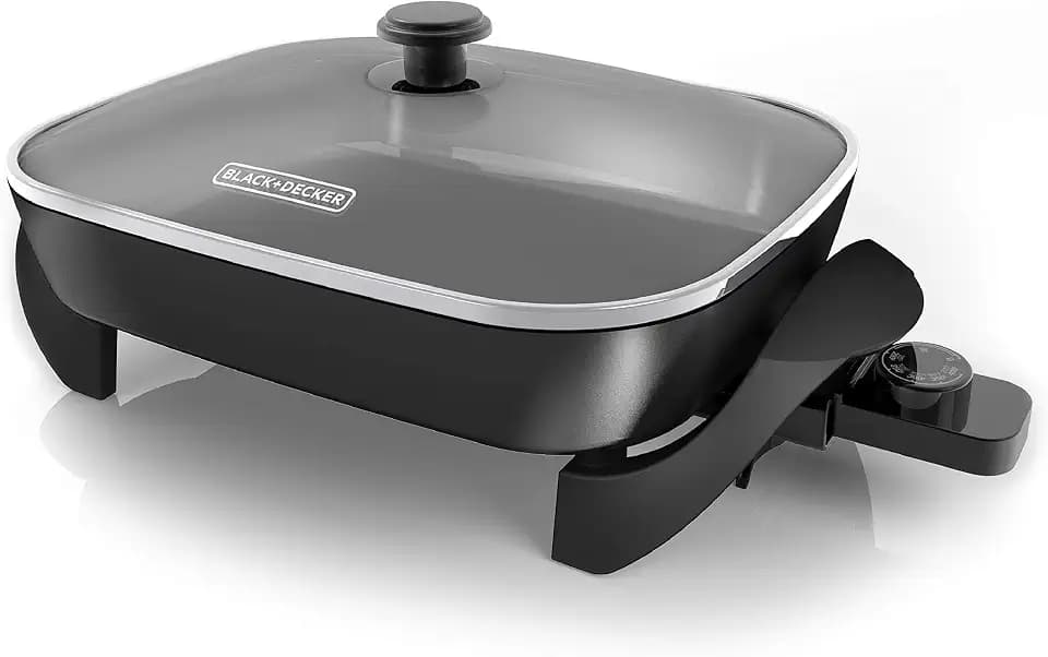 BLACK+DECKER 12x15-Inch Electric Skillet with Glass Lid