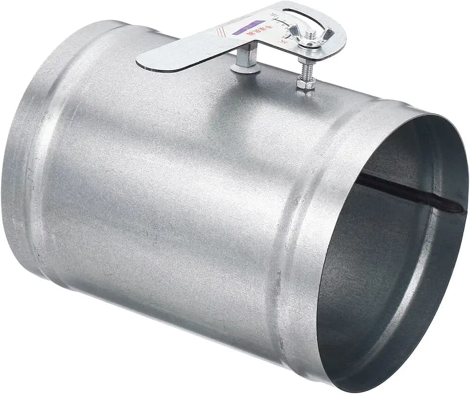 PATIKIL 6" HVAC Duct Manual Volume Damper, Metal Adjustment Airflow Ducting Backdraft Damper Control for Air Ventilation System