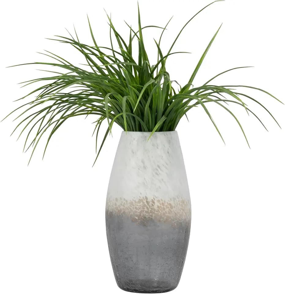 Sagebrook Home Glass Multi Round Crackle Vase