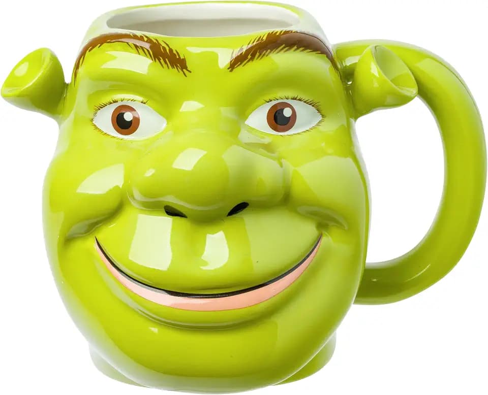 Silver Buffalo Shrek, 3D Ceramic Sculpted Mug, 20oz