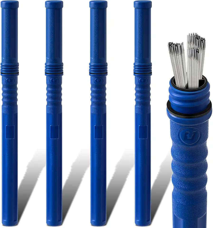 Tandefio 4 Pcs Welding Rod Storage Tube 40 Inch Tig Rod Holder, Blue