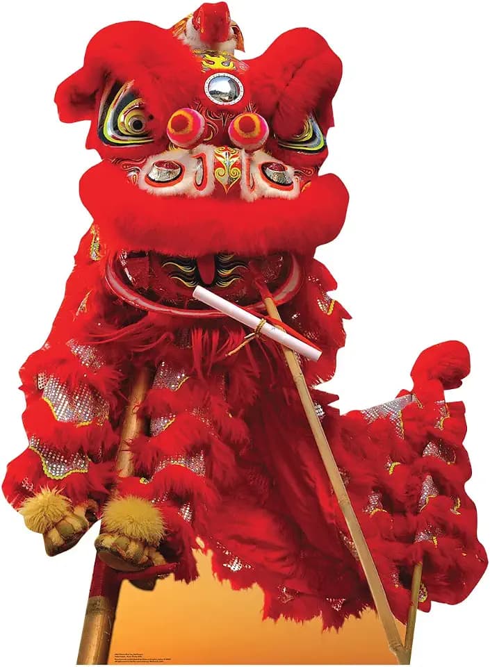 Cardboard People Chinese New Year Red Dragon Cardboard Cutout