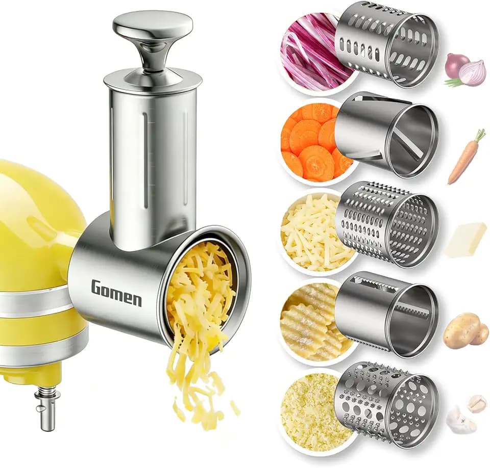 Large Stainless Steel Slicer Shredder Attachment for Kitchenaid Stand Mixer