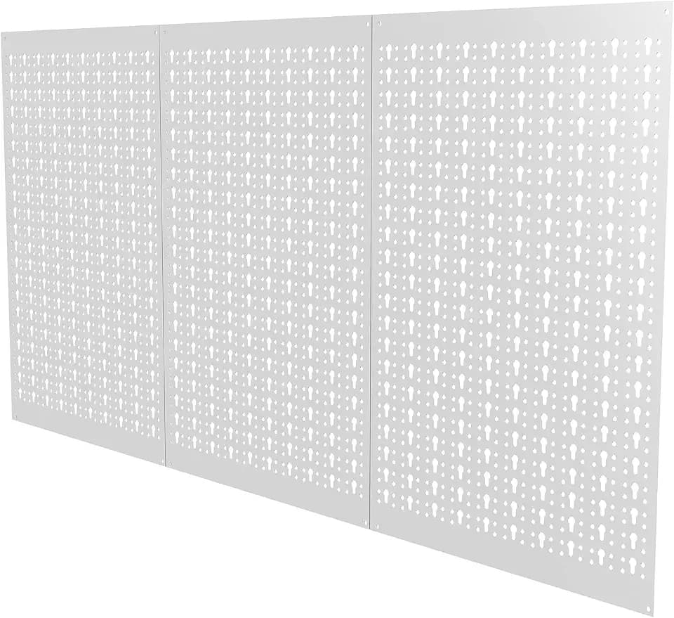 TORACK 3 PCS Metal Pegboard Panels(16x24 inch) for Wall, 48x24 in