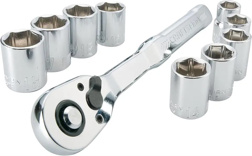 CRAFTSMAN Mechanics Tool Set, Metric, 3/8 Inch Drive, 10 Piece (CMMT34564)