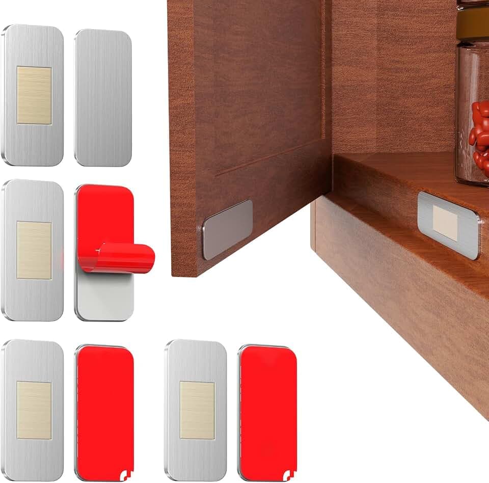 PHIXBEAR 4 Pack Cabinet Magnets for Closure, Magnetic Cabinet Door Catch