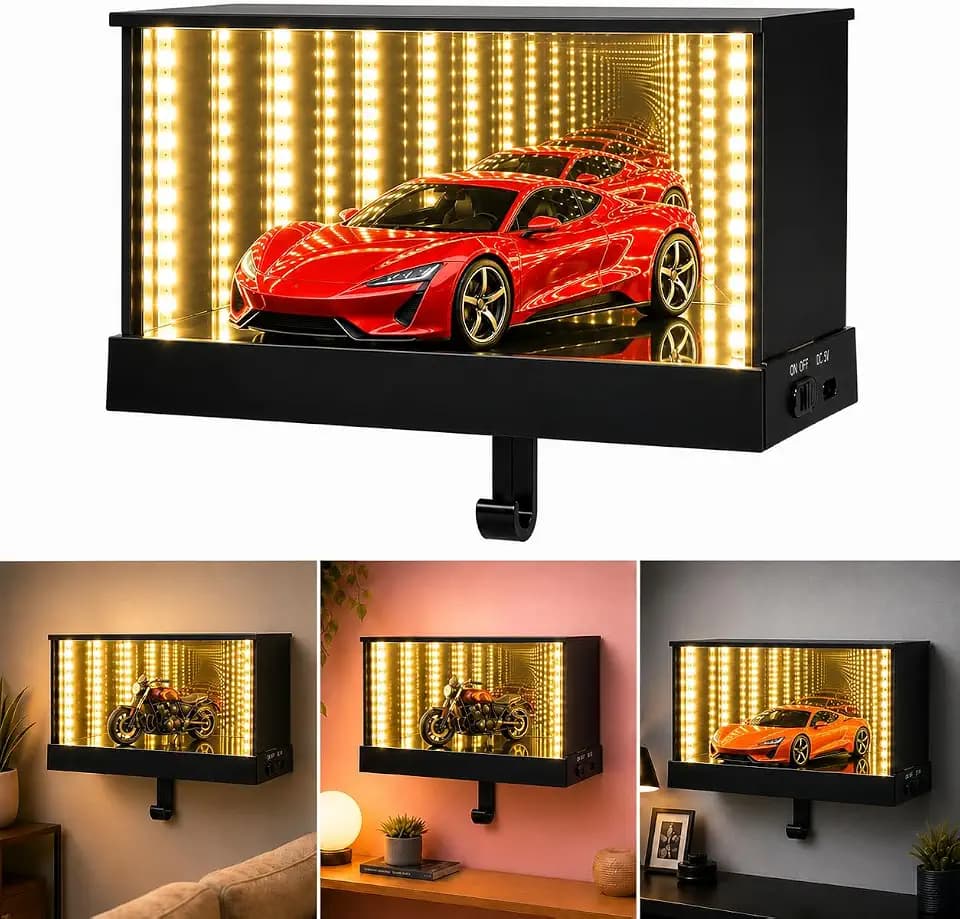 LED Key Holder for Wall, 1 Pc Magnetic Garage Display