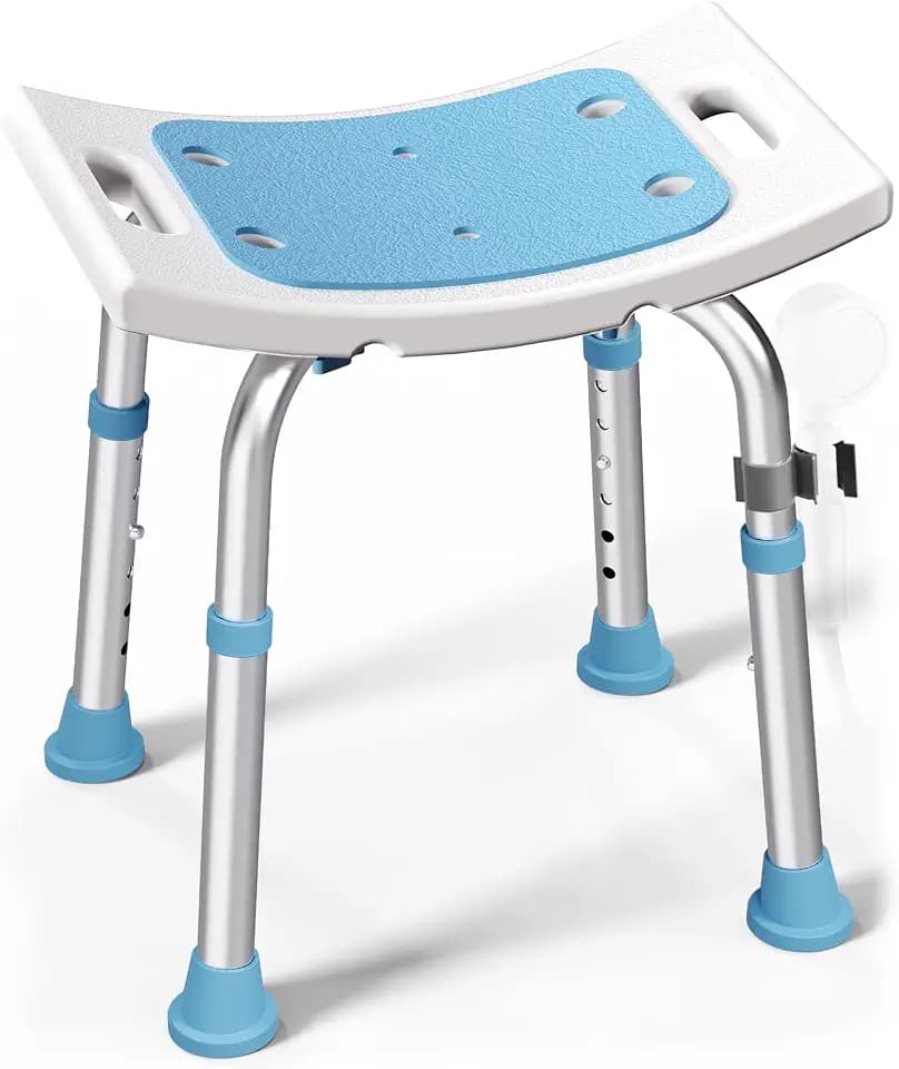 HOMLAND Shower Chair for Inside Shower, Adjustable Height Shower Stool