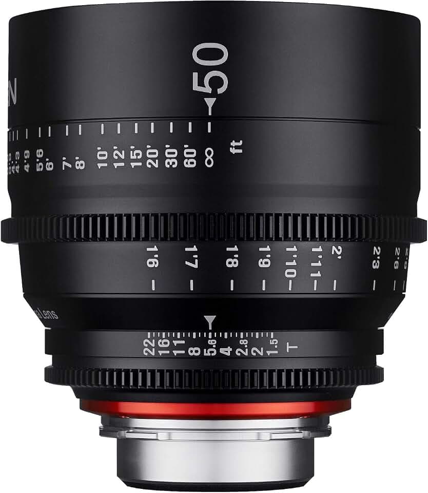 XEEN Cinema 50mm T1,5 Sony E Vollformat Objektiv MF Cine Video Lens für hohe Auflösungen mit Follow Focus Zahnkränze
