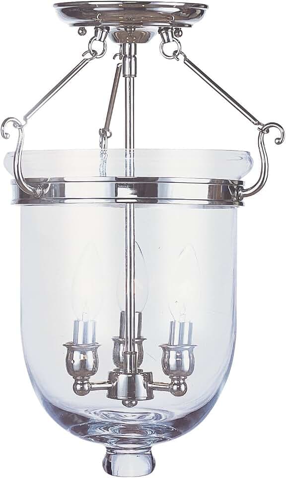 Livex Lighting 5062-35 Flush Mount, Polished Nickel