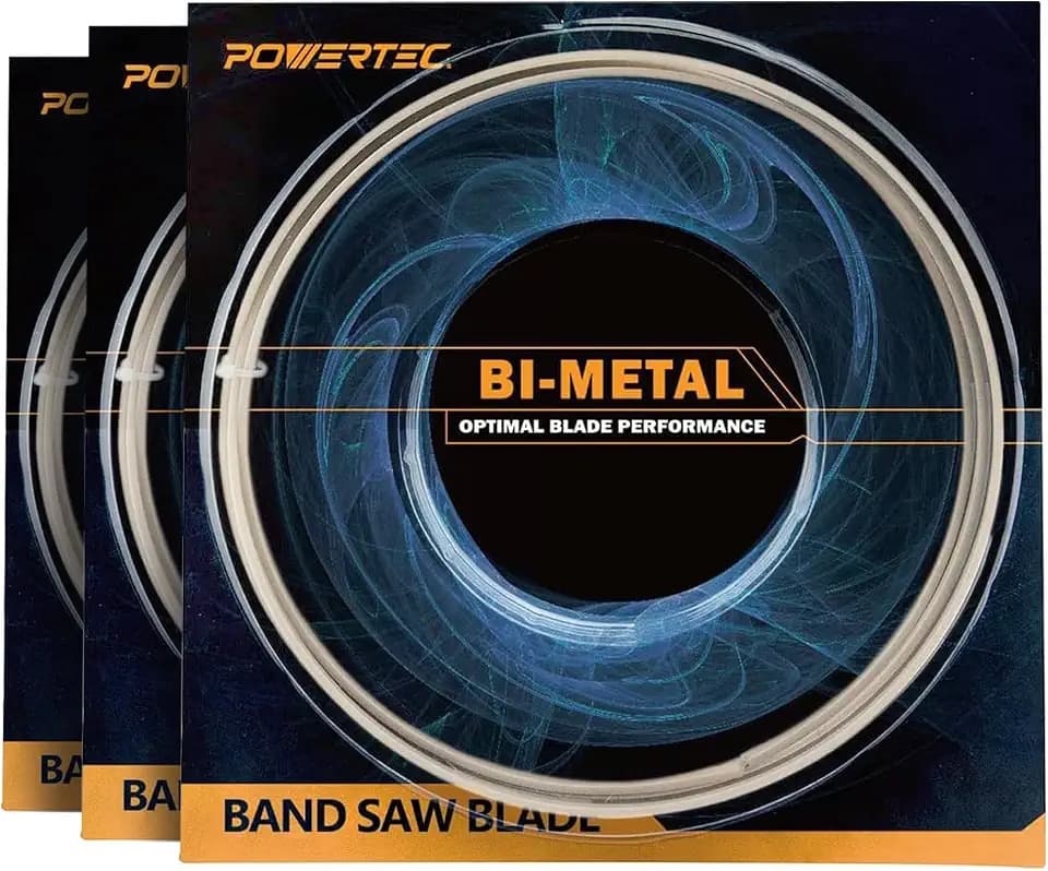 POWERTEC 44-7/8 Inch Bandsaw Blades, 1/2" x 18 TPI Band Saw Blades for DeWalt DW3983 Portable Band Saw, Replacement for DeWalt DW3983 DCS374B, Milwaukee 48-39-0521 Portable Band Saw Blades, 3 Pack