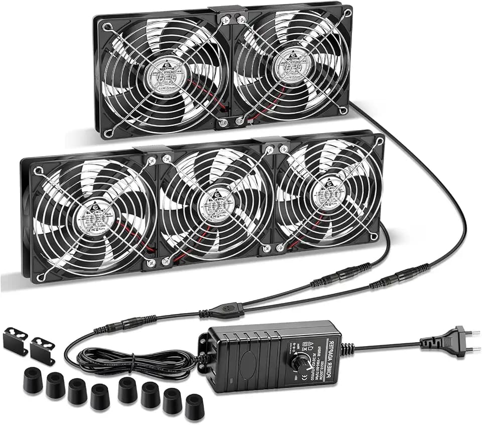 GDSTIME 5x 120mm Lüfter 230V PC Ventilator 220V Gehäuselüfter 220V Regelbar