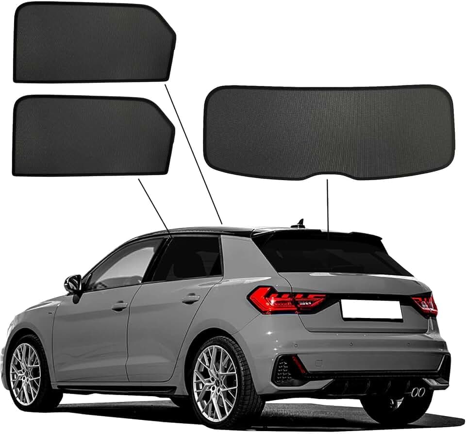 Premium SunClip Auto Sicht- & Sonnenschutz kompatibel mit Audi A1 Sportback 2018- INKL Tasche
