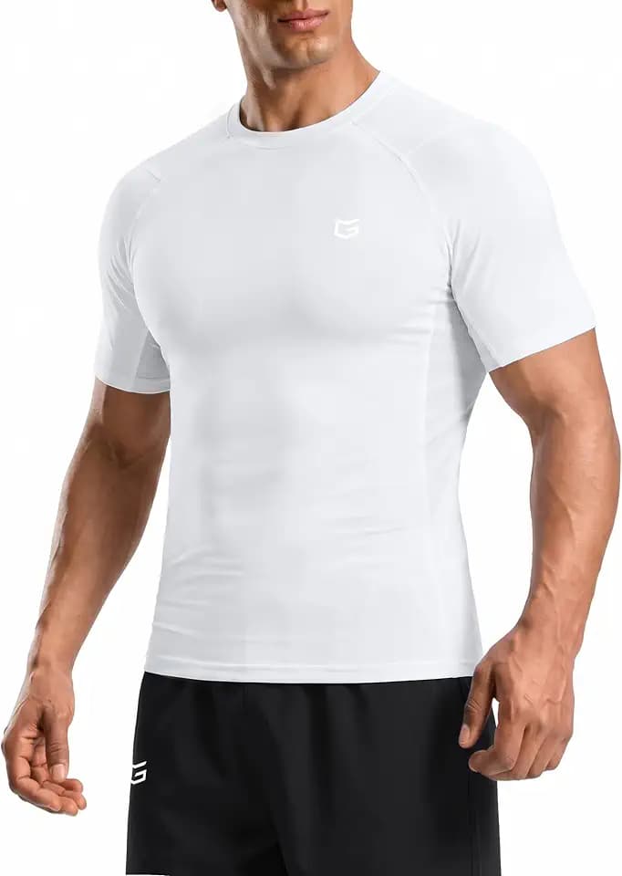 G Gradual Compression Shirt Men Short Sleeve Dry Fit Workout Gym T-Shirt