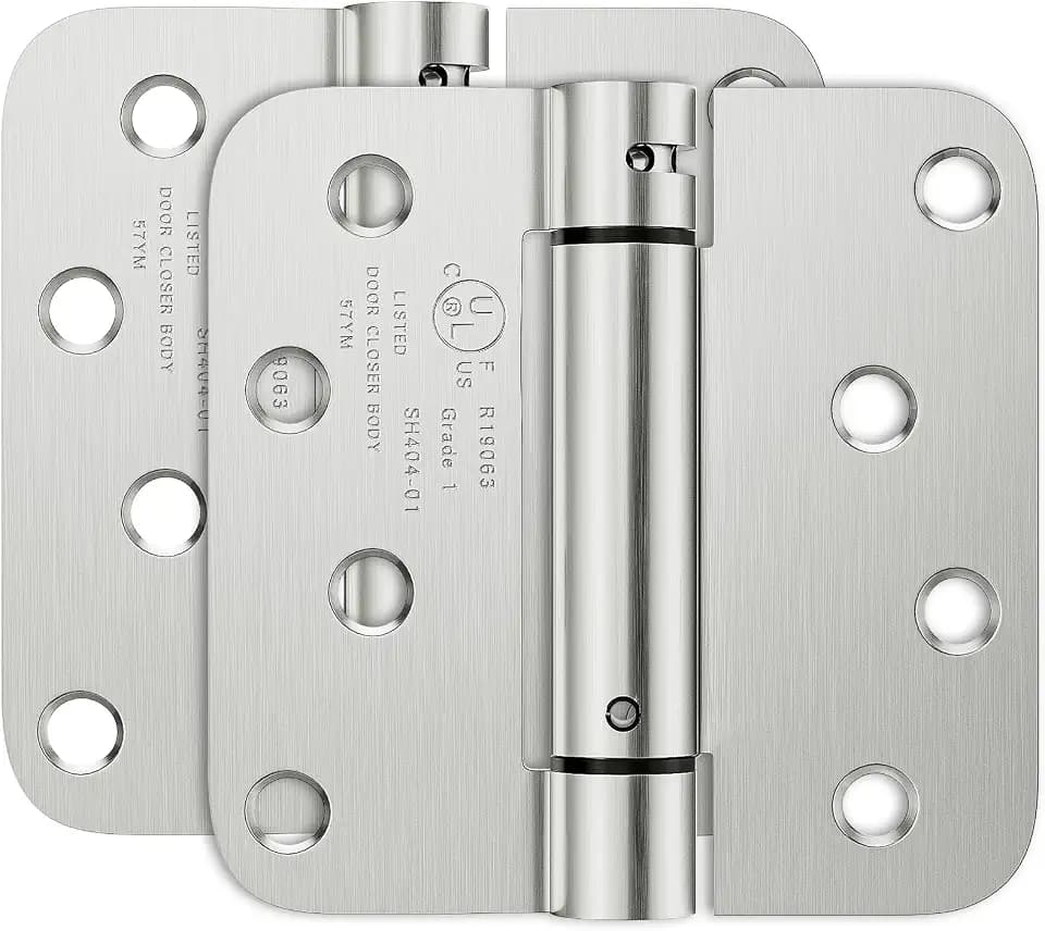 2 Pack Self Closing Door Hinges 4 Inch, Spring Loaded Door Hinges