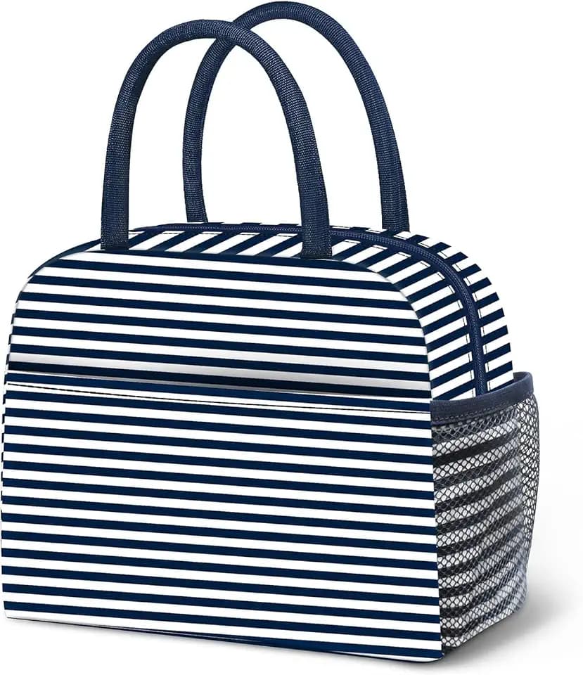 DALINDA Lunch Bag Women, Lunch Box for Women Men Reusable Insulated Lunch Tote Bag, Handbags Case High Capacity for Travel Work Picnic, Navy Blue2