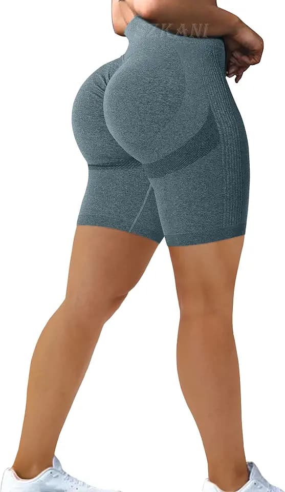 SZKANI Scrunch Butt Lifting Seamless Shorts for Women High Waist Tummy Control Workout Biker Shorts Booty Lifting Leggings