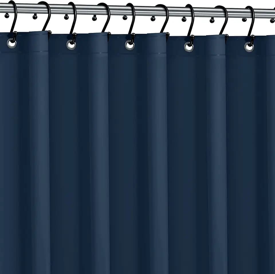 No Smell Shower Curtain Liner 72x72 Navy Blue- PEVA Plastic Shower Curtain