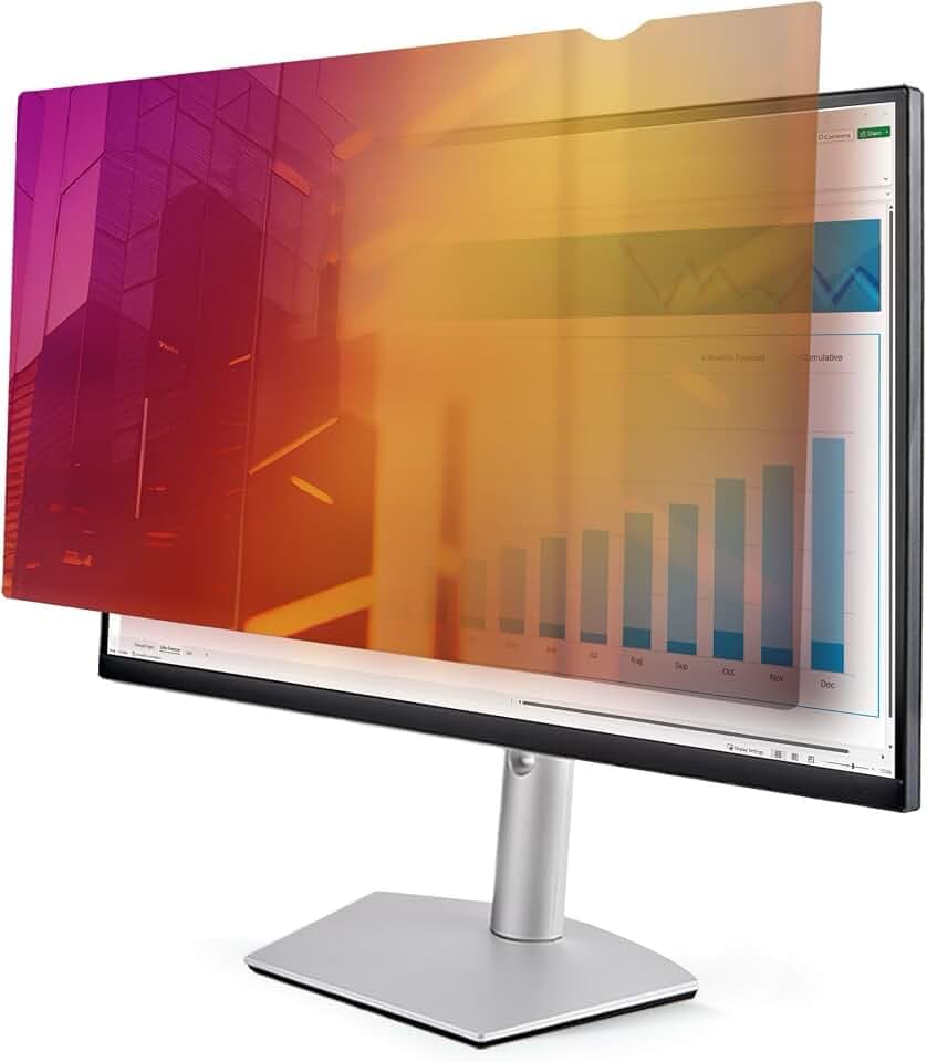 StarTech.com 24-inch 16:10 Gold Monitor Privacy Screen, Reversible Filter w/Enhanced Privacy, Security Shield, +/- 30 Deg.