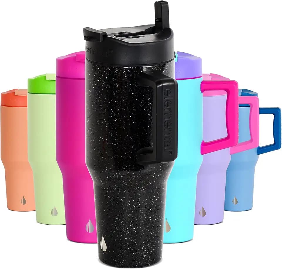 Elemental 100% Leak Proof 32oz Tumbler with Handle & Straw Travel Mug