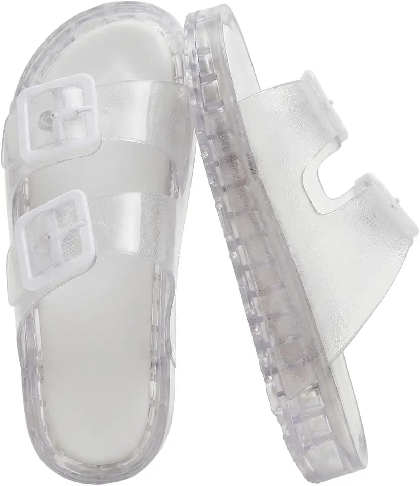 NEEP Jelly Sandals for Women Platform Waterproof Non-Slip Pool Slides