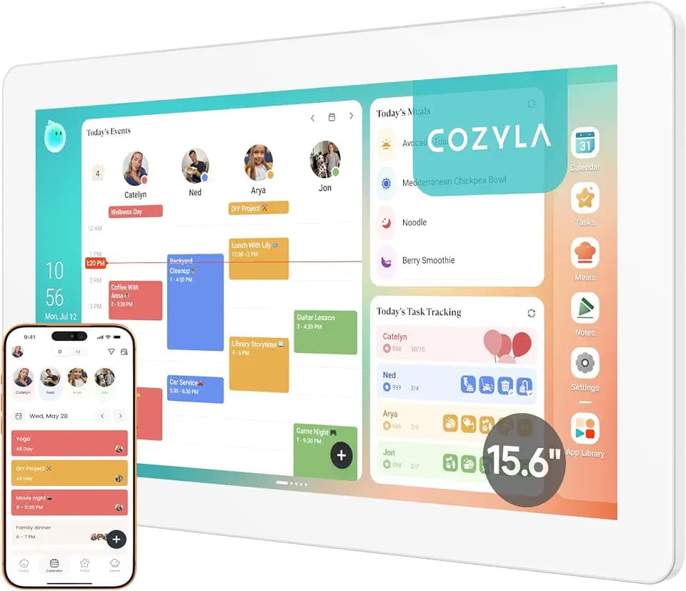 Cozyla Calendar Plus 2: 15.6" Smart Digital Calendar with Google Play Store