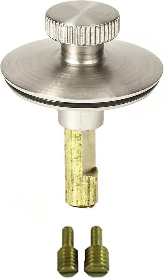 Lift n Turn, (Twist Close) Bath Tub/Bathtub Drain Stopper Includes 3/8" and 5/16" Fittings Brushed Nickel