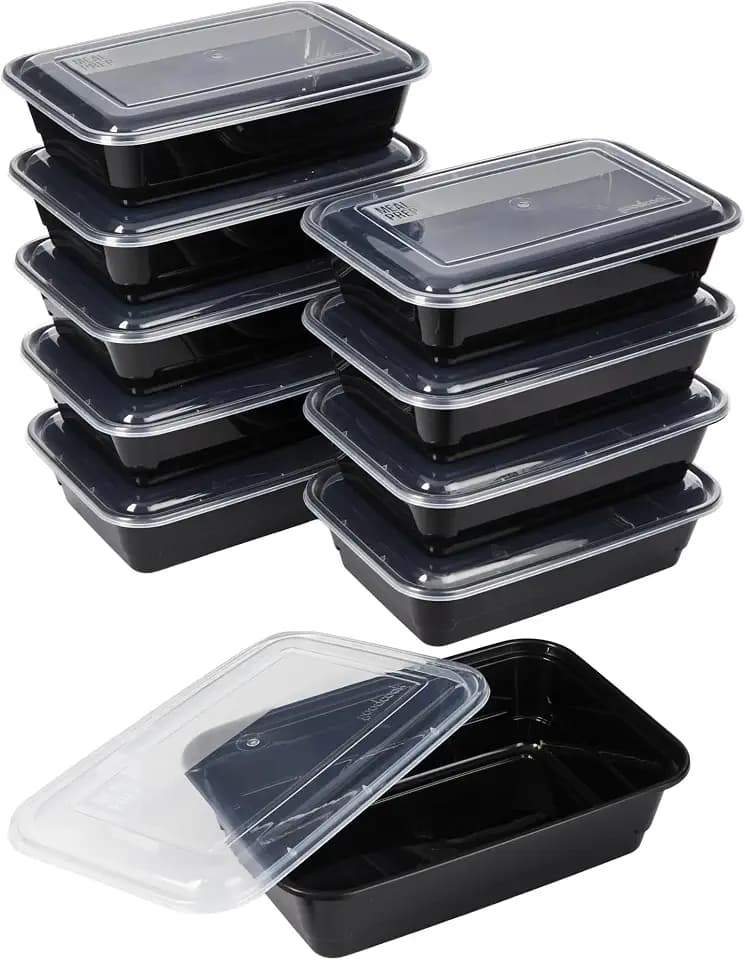 GoodCook Meal Prep Containers, Single Compartment 10-Pack