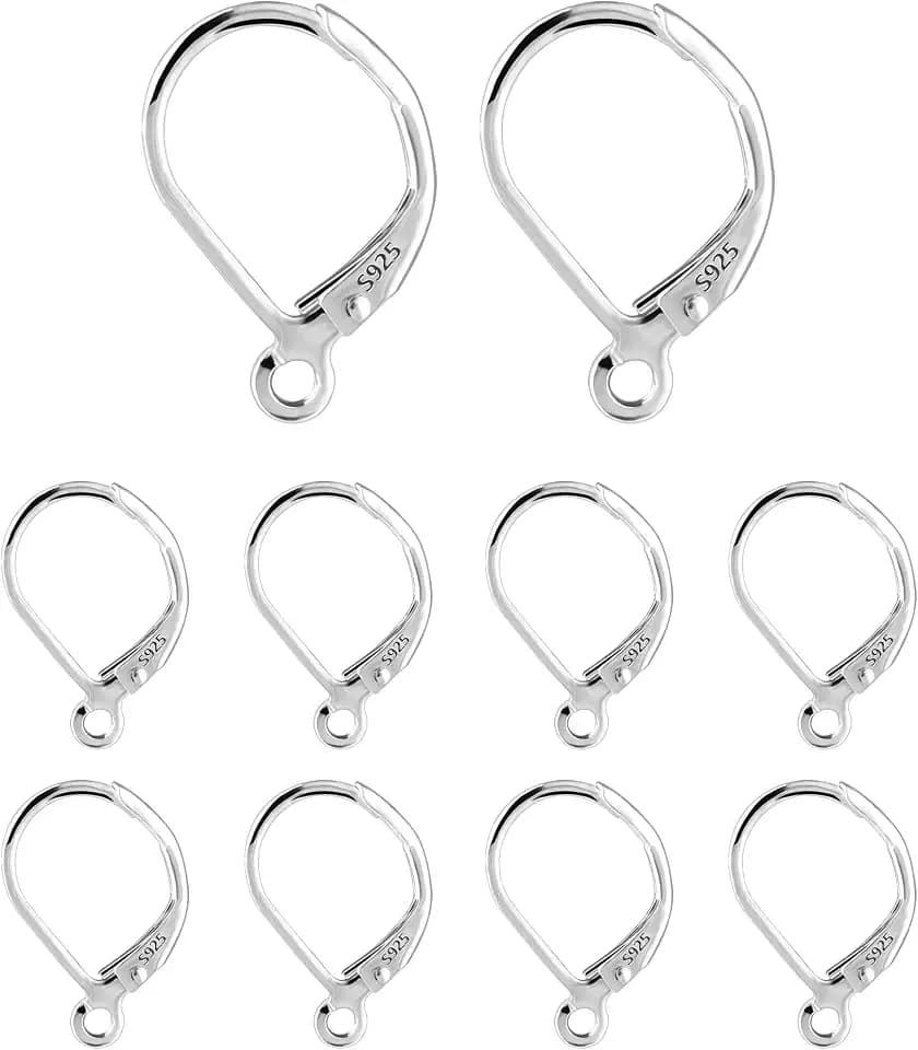925 Sterling Silver Earring Making Supplies Ear Hooks Rings Butterfly Back