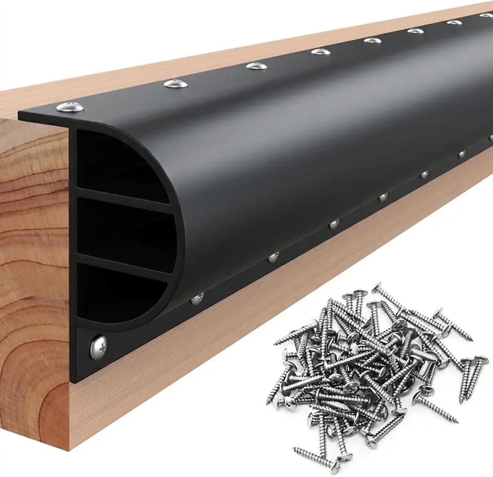FUQUN P-Profile Dock Bumpers, 2.8/10/20 FT Heavy-Wall EPDM Rubber Docking Fender for Straight & Side Protection, Wider & Thicker Dock Edging Bumper with 304 Stailess Steel Screws & Drill Bit