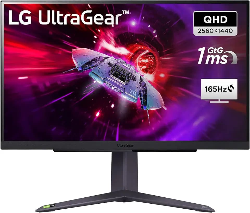 LG Electronics 27GR75Q-B Ultragear Gaming Monitor 27" (68,5 cm), 2.560 x 1.440, 16:9, WQHD 1440p, 99% sRGB, HDR10, 165 Hz, 1 ms GtG - Schwarz