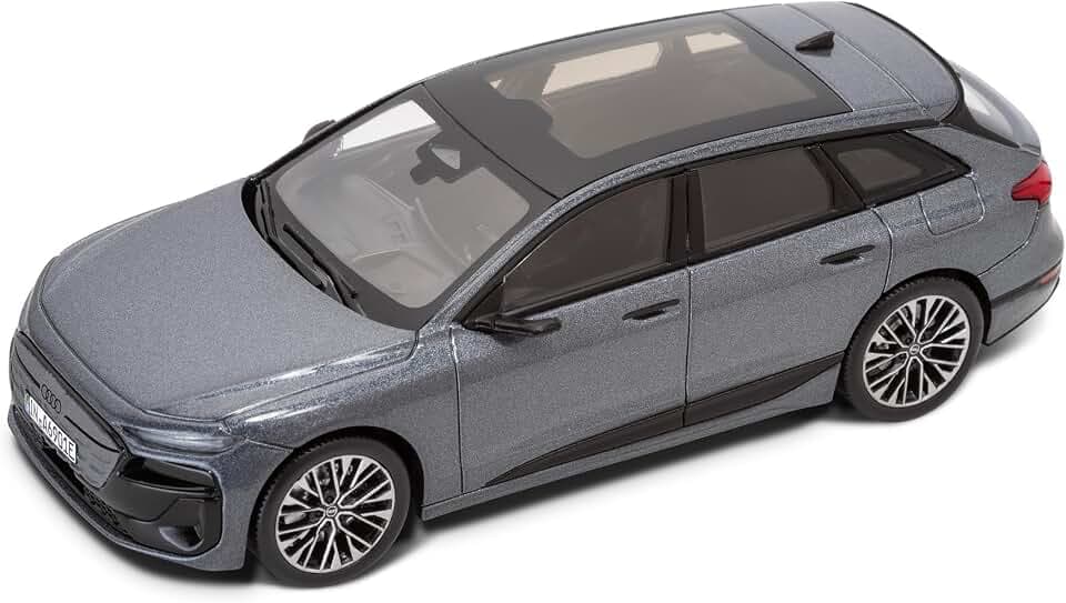 Audi 5012426231 Modellauto A6 Avant e-tron Miniatur Modell, Maßstab 1:43, grau