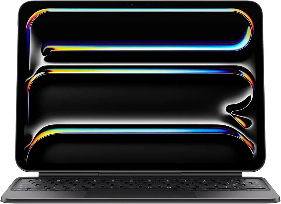 Apple iPad Magic Keyboard Case für das 11'' iPad Pro (M4) für angenehmes Tippen, integriertes Trackpad, Reihe mit Funktionstasten, Französisch - Schwarz 