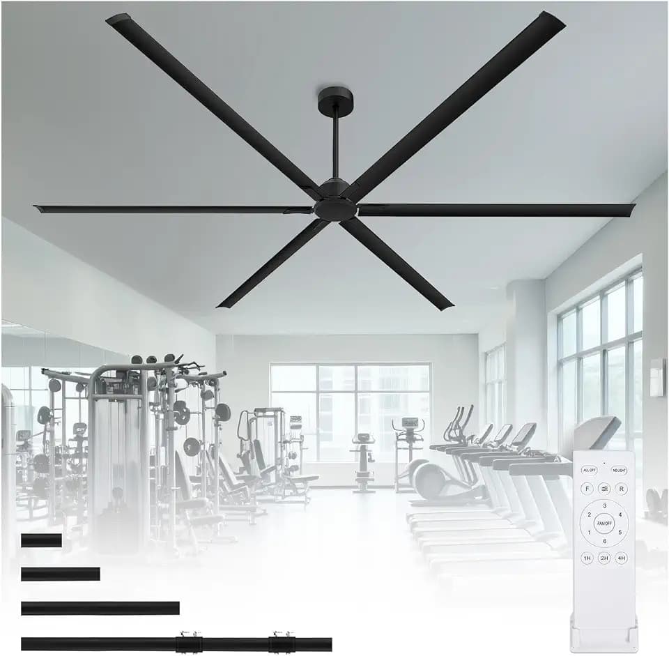 120 Inch HVLS Industrial Ceiling Fan with Control, Big Assed Fan