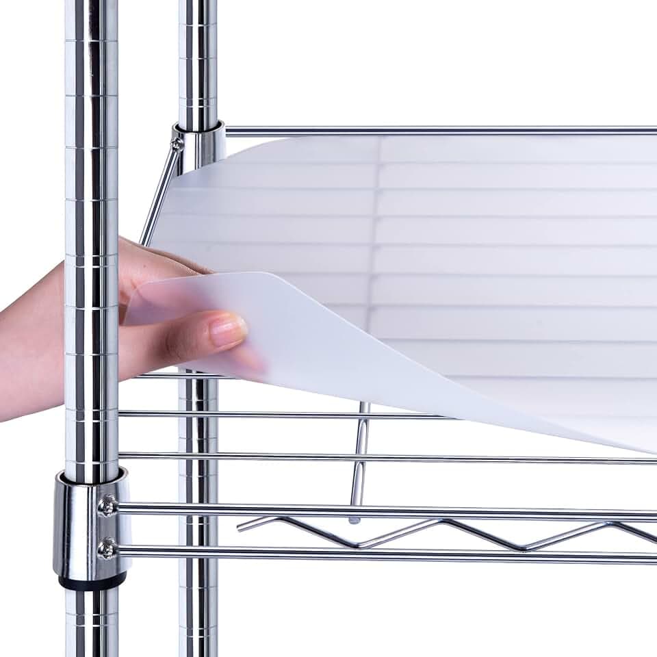 BRIAN & DANY Wire Shelf Liner Set of 5, 14" X 36", Transparent