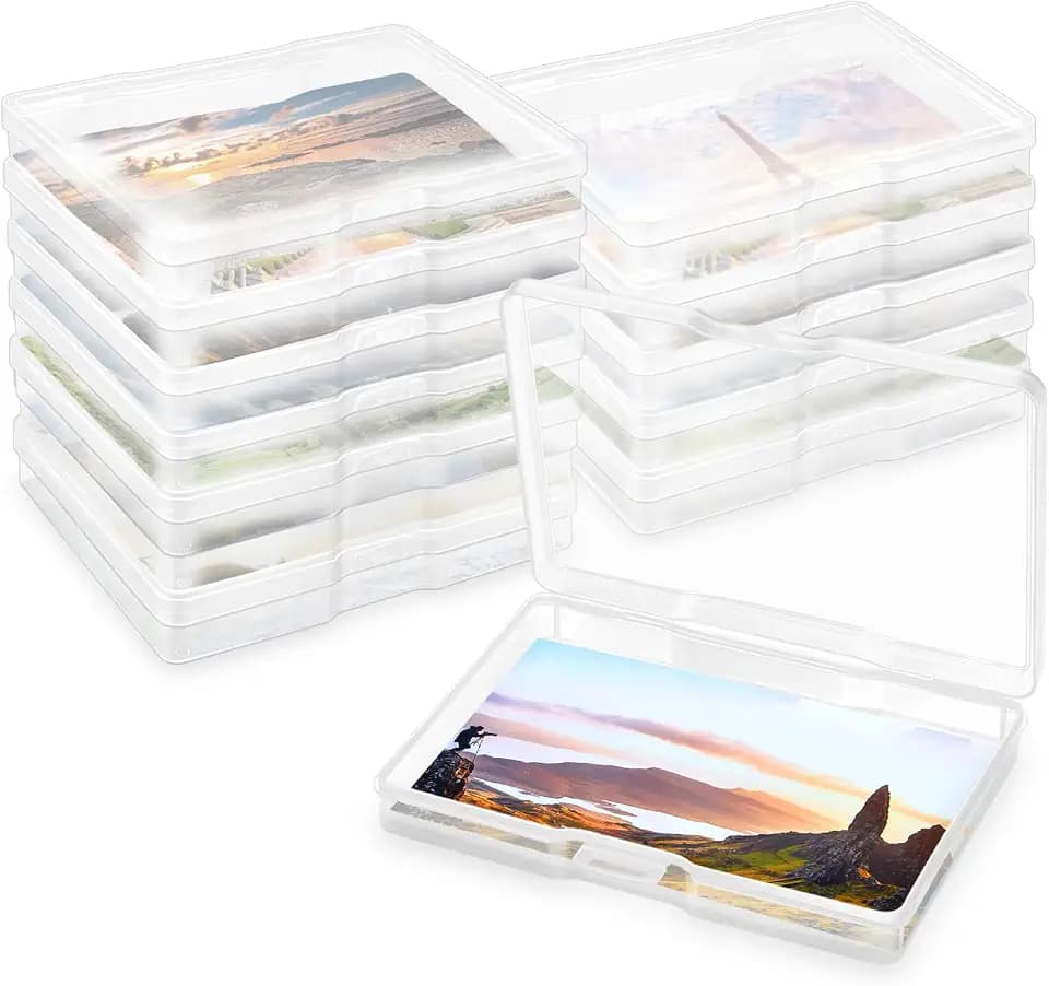 12 Pcs Photo Storage Box 5 x 7 Inches, Photo Organizers and Storage