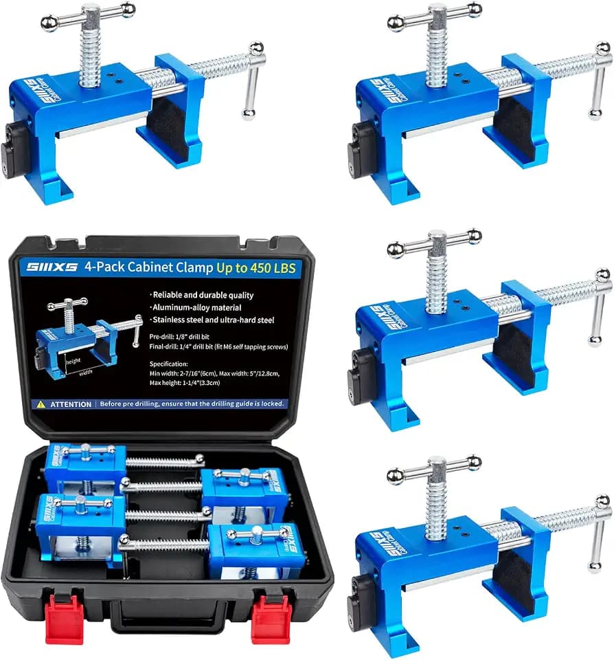 4-Pack Blue Cabinet Clamps,Face Frame Clamps for Installing Cabinets