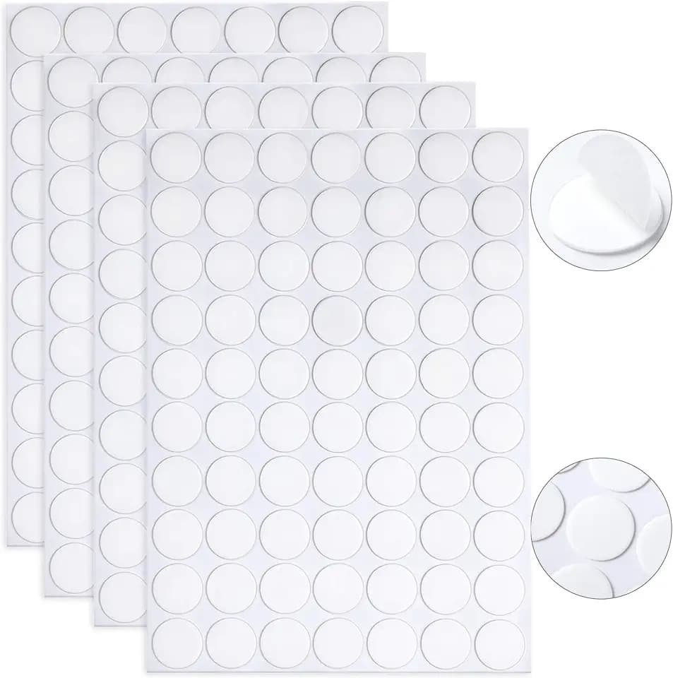 JANYUN 280Pcs Sticky Dot Stickers Clear Putty Sticky Tack for Decoration